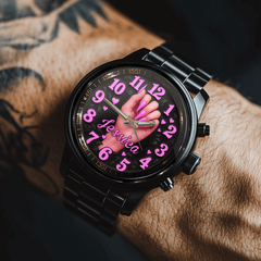 💅Show Off My Nails Customized Watch - Personalized Name - Gift For Girls, Women, Manicures Lovers - OLESA