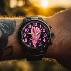 💅Show Off My Nails Customized Watch - Personalized Name - Gift For Girls, Women, Manicures Lovers - OLESA