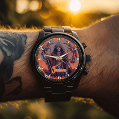 Skull - themed Customized Watch - Personalized Name - Gift For Friends - OLESA