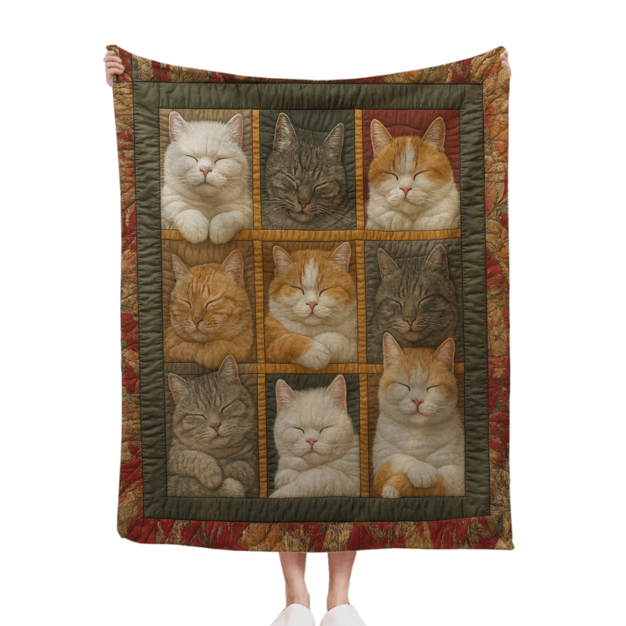 🐱Sleeping Noble Cat Blanket - Gifts For Cats Lovers - OLESA