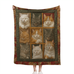 🐱Sleeping Noble Cat Blanket - Gifts For Cats Lovers - OLESA