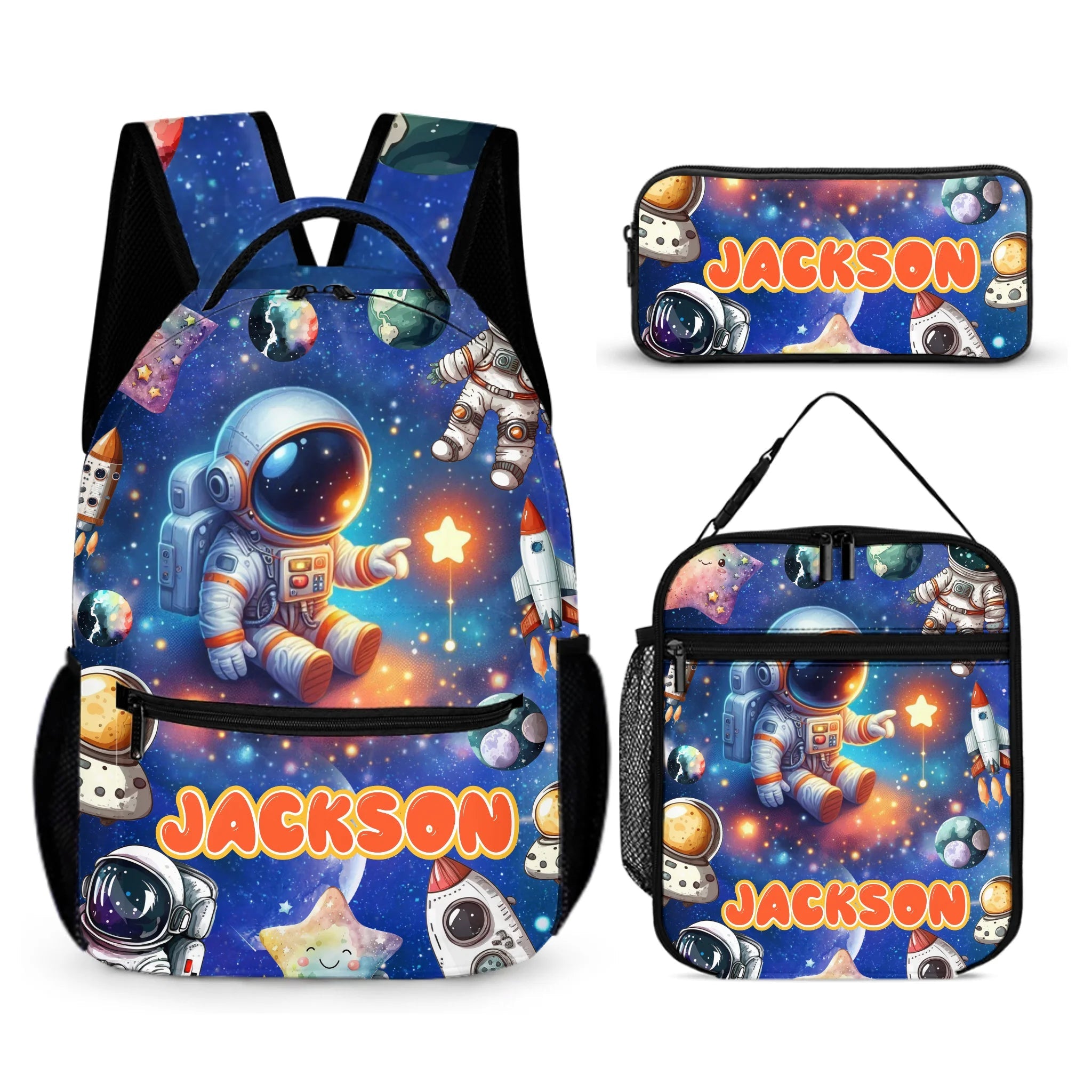 🧑‍🚀Space of Astronaut Clipart Custom Backpack - Personalized Name - Back - to - school Gifts - OLESA