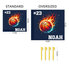 Sportsmanship Customized Ball Sports Beach Mat - Personalized Name And Number - A Gift For Sports Lovers - OLESA