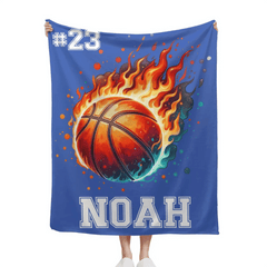 Sportsmanship Customized Ball Sports Blankets - Personalized Name And Number Multiple Balls Memorial Blanket - A Gift For Sports Lovers - OLESA