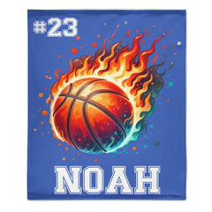 Sportsmanship Customized Ball Sports Blankets - Personalized Name And Number Multiple Balls Memorial Blanket - A Gift For Sports Lovers - OLESA