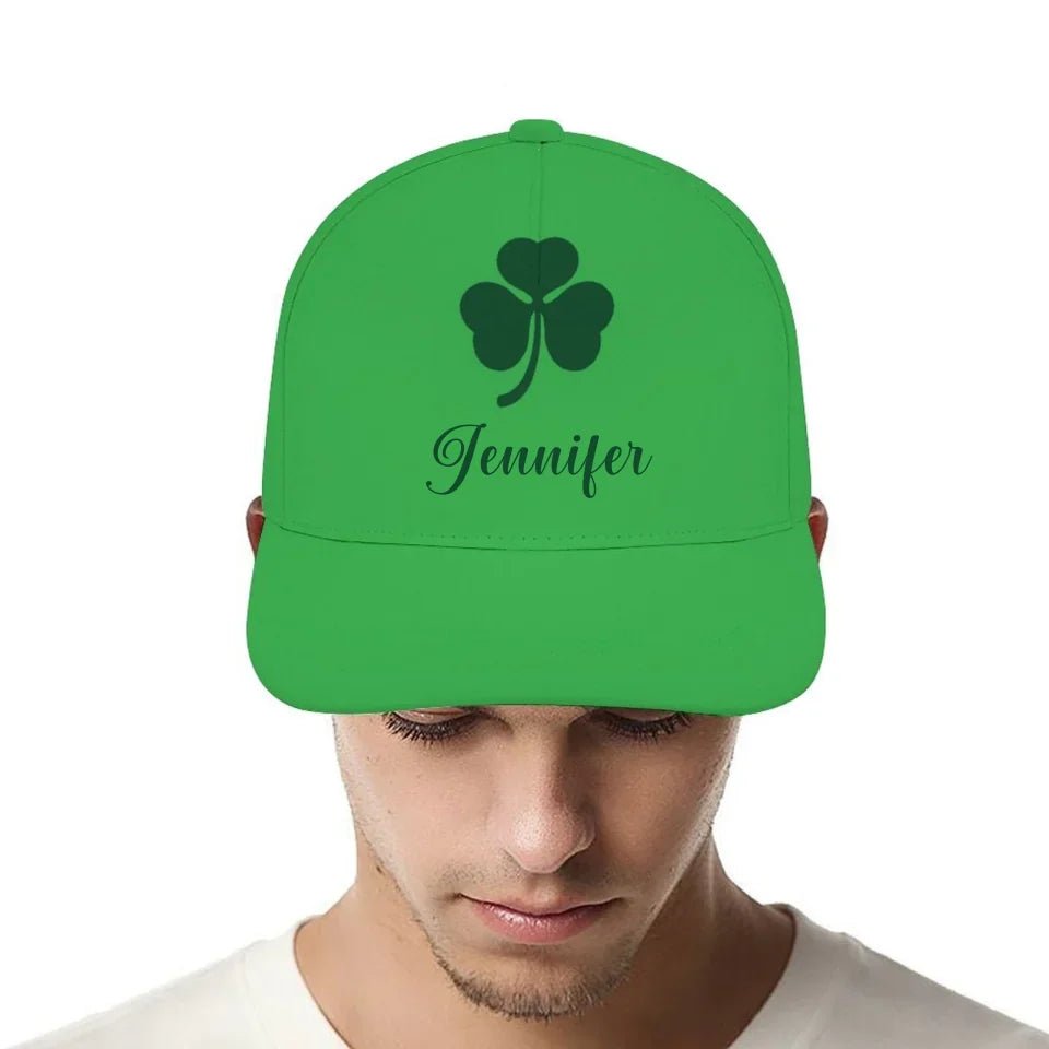 St. Patrick's Day Shamrock - Personalized Name Custom Hat - Gifts for Family Friends - OLESA
