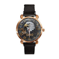 Strong Bald Eagle - Personalized Hand Watch - Gifts for Wildlife Lovers - OLESA