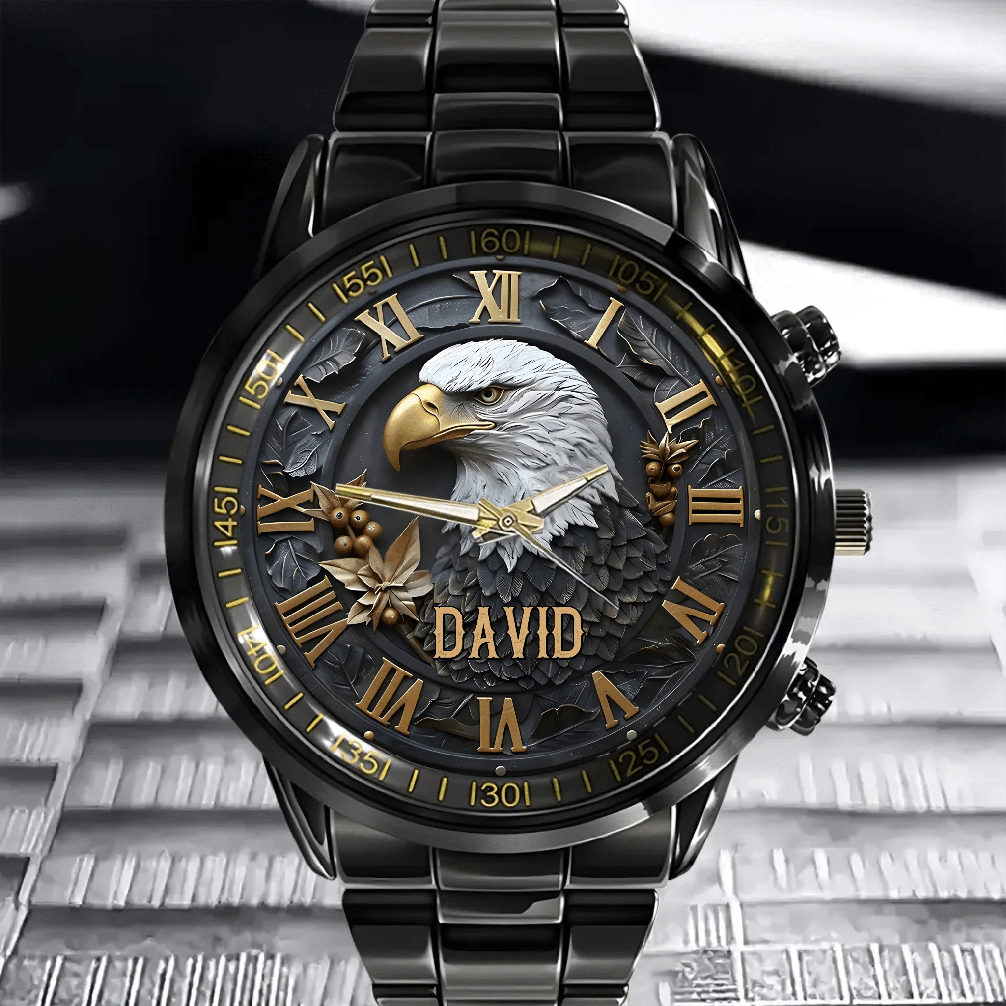 Strong Bald Eagle - Personalized Hand Watch - Gifts for Wildlife Lovers - OLESA