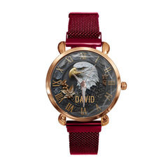 Strong Bald Eagle - Personalized Hand Watch - Gifts for Wildlife Lovers - OLESA