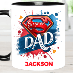 Super Hero - Dad | Personalized Name Mug - Father's Day Gift - OLESA