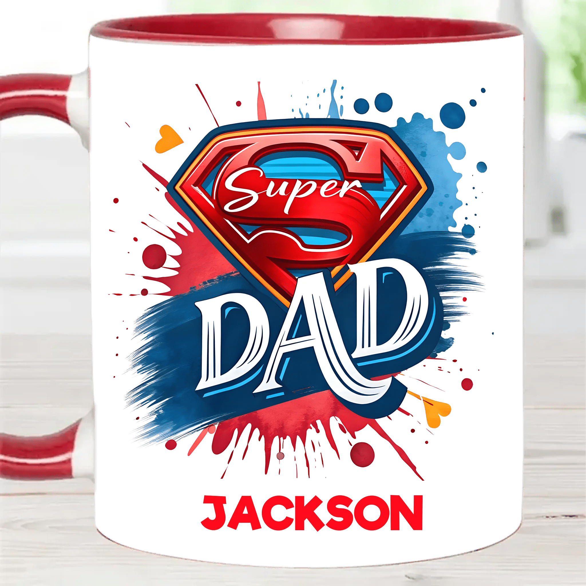 Super Hero - Dad | Personalized Name Mug - Father's Day Gift - OLESA