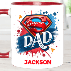 Super Hero - Dad | Personalized Name Mug - Father's Day Gift - OLESA