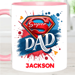 Super Hero - Dad | Personalized Name Mug - Father's Day Gift - OLESA