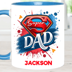 Super Hero - Dad | Personalized Name Mug - Father's Day Gift - OLESA