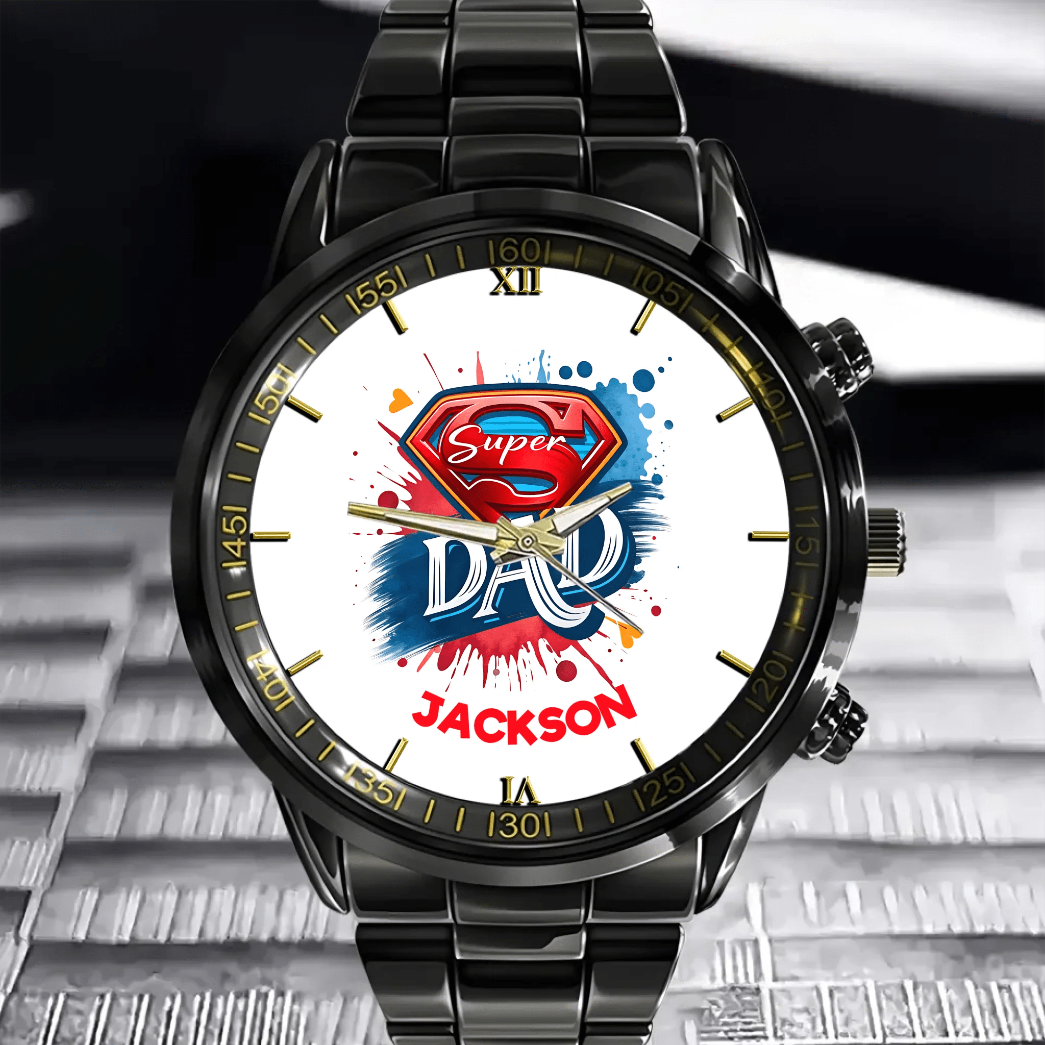 Super Hero - Dad | Personalized Name Watch - Father's Day Gift - OLESA