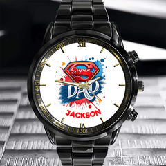 Super Hero - Dad | Personalized Name Watch - Father's Day Gift - OLESA