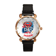 Super Hero - Dad | Personalized Name Watch - Father's Day Gift - OLESA