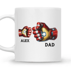 Superhero Dad Fist - Personalized Mug - OLESA