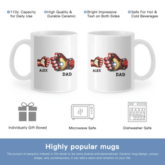 Superhero Dad Fist - Personalized Mug - OLESA