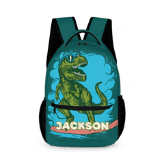 Surfing Dinosaur Cartoon Pattern Custom Backpack - Gift for Kid - OLESA