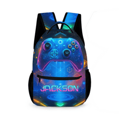 Technological Style Customized Backpack with Game Controller - Personalized Name - OLESA