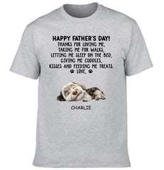 Thanks For Loving Me Dad - Personalized Custom Unisex Clothes - Father's Day Gift - OLESA