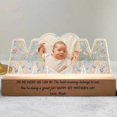 The Best Mommy Belongs To Me - Personalized Photo LED Night Light - Mother's Day Gift - OLESA