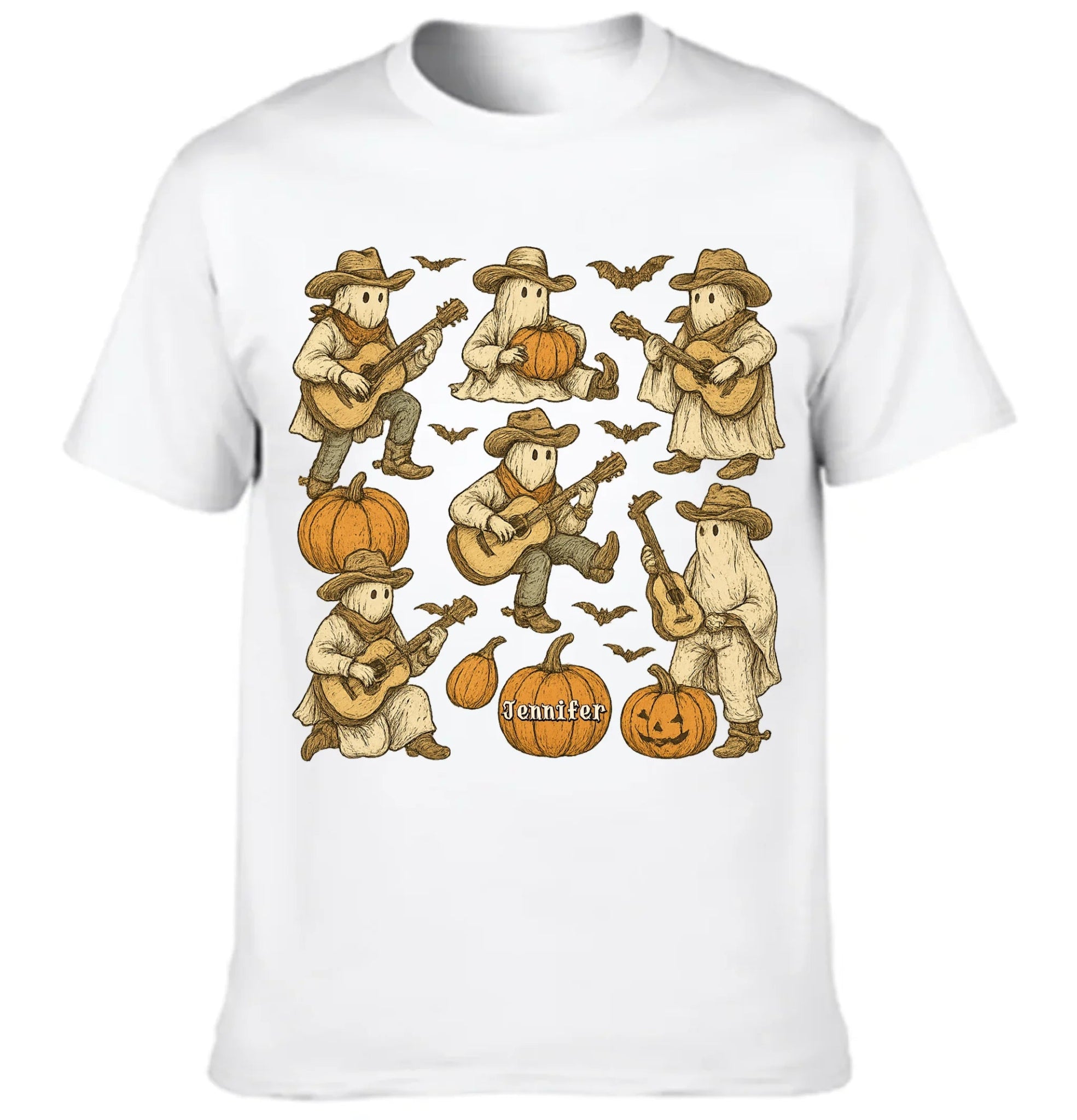 The Ghost of the Western Cowboy Customized Clothing - Personalized Name - Halloween Shirt - OLESA