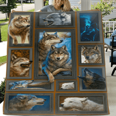 🐺The King Of Grassland Customized Blanket - Gift For Wolf Lovers - OLESA