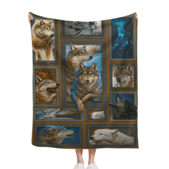 🐺The King Of Grassland Customized Blanket - Gift For Wolf Lovers - OLESA