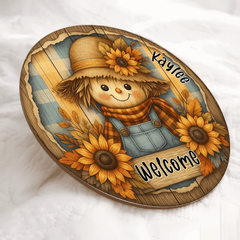 The Straw Girl Customized Door Plate - Personalized Text Wooden Sign - Exquisite House Decoration - OLESA