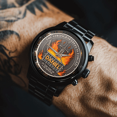 The Strongest Steel Is Forged - Personalized Watch With Name - OLESA