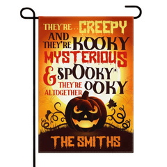 There're Creepy And There're Kooky - Personalized Funny Cat Flag, Halloween Ideas. - OLESA