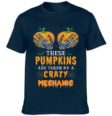 These Pumpkins Taken By A Crazy Mechanic - Personalized Title Halloween Clothing - OLESA