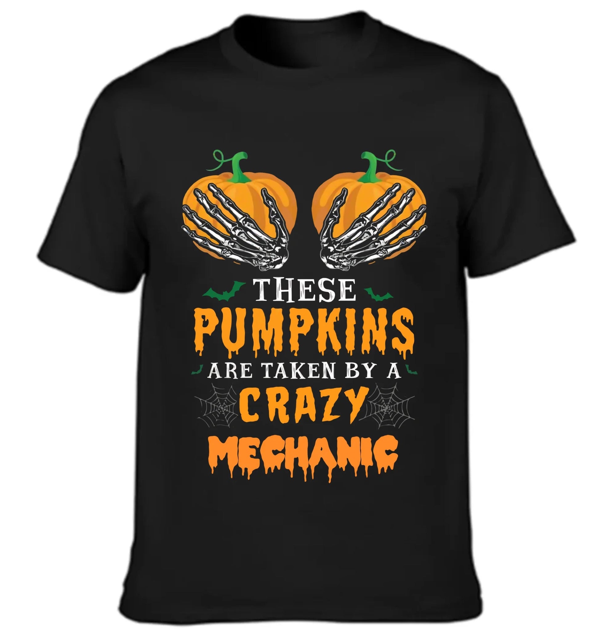 These Pumpkins Taken By A Crazy Mechanic - Personalized Title Halloween Clothing - OLESA
