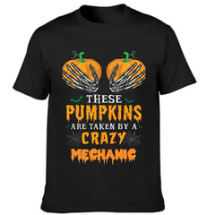These Pumpkins Taken By A Crazy Mechanic - Personalized Title Halloween Clothing - OLESA