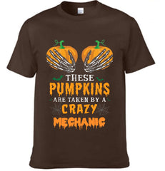 These Pumpkins Taken By A Crazy Mechanic - Personalized Title Halloween Clothing - OLESA