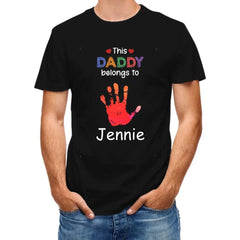 This Grandpa Daddy Belongs To - Gift For Dad, Father, Grandfather - Personalized T Shirt - OLESA