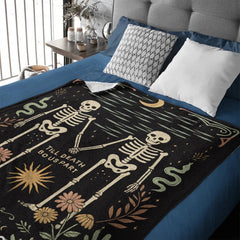 ☠️TILL DEATH BO US PART Customized Blanket - Personalized Name - Halloween Gifts For Couple, Lovers - OLESA