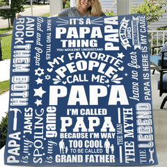 To My Dad - Personalized Flannel Blanket - Father's Gift - OLESA