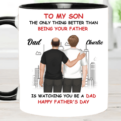 To My Son Cartoonize - Personalized Mug - OLESA
