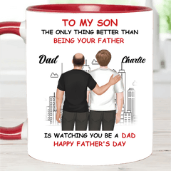 To My Son Cartoonize - Personalized Mug - OLESA