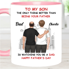 To My Son Cartoonize - Personalized Mug - OLESA