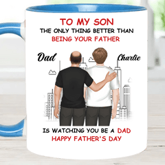 To My Son Cartoonize - Personalized Mug - OLESA