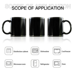 To my son - Personlised Black Wolf Pattern Coffee Mug - OLESA