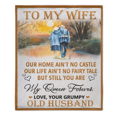 To My Wife Customized Blanket - Personalized Text - Memorial Day Gift - OLESA