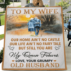To My Wife Customized Blanket - Personalized Text - Memorial Day Gift - OLESA