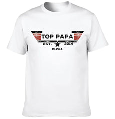 TOP PAPA - Personalized Nicknames,Names and Year Clothing - Father's Gift - OLESA