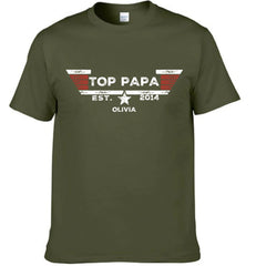 TOP PAPA - Personalized Nicknames,Names and Year Clothing - Father's Gift - OLESA