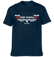 TOP PAPA - Personalized Nicknames,Names and Year Clothing - Father's Gift - OLESA